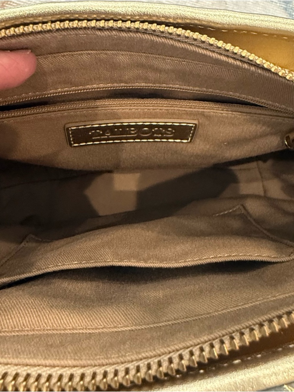 ⭐️ Talbots ⭐️ LIKE NEW ⭐️ METALLIC LEATHER RATTAN SATCHEL with STRAP ⭐️ - Picture 14 of 14